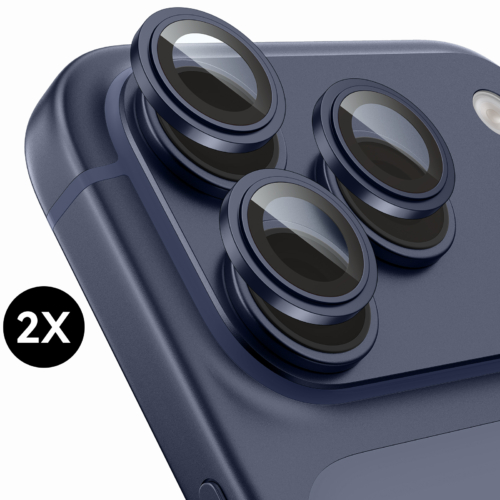 iPhone 17 Pro / 17 Pro Max Camera Lens Protector - Diepblauw - 2 stuks - Camera Protector iPhone 17 Pro - Screenprotector