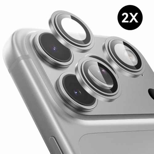 iPhone 18 Pro / 18 Pro Max Camera Lens Protector - Zilver - 2 stuks - Camera Protector iPhone 18 Pro - Screenprotector